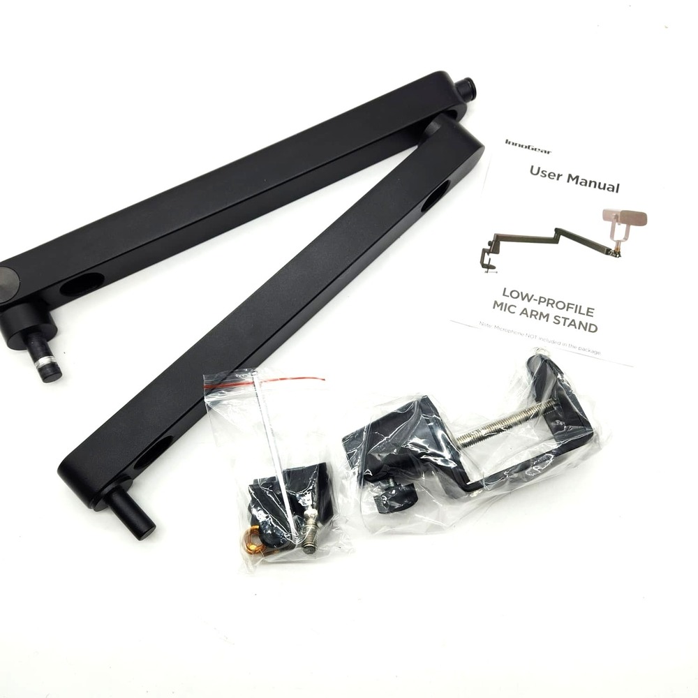 InnoGear Mic Boom Arm 360° Desk Mount Magnetic Cable Mgmt‎ Black
